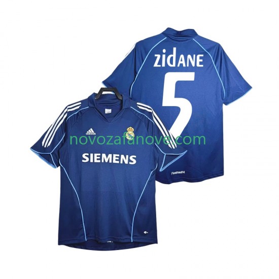 Nogometni Dres Real Madrid Zidane 5 2005 Retro Muški Gostujući 2006 Kratkih Rukava