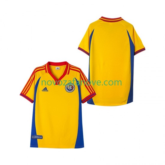 Nogometni Dres Rumunjska 2000 Retro Muški Domaći Kratkih Rukava