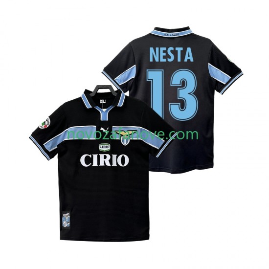 Nogometni Dres SS Lazio NESTA 13 Retro Muški Gostujući 1998 1999 Kratkih Rukava