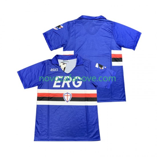 Nogometni Dres Sampdoria 1990 1991 Retro Muški Domaći Kratkih Rukava