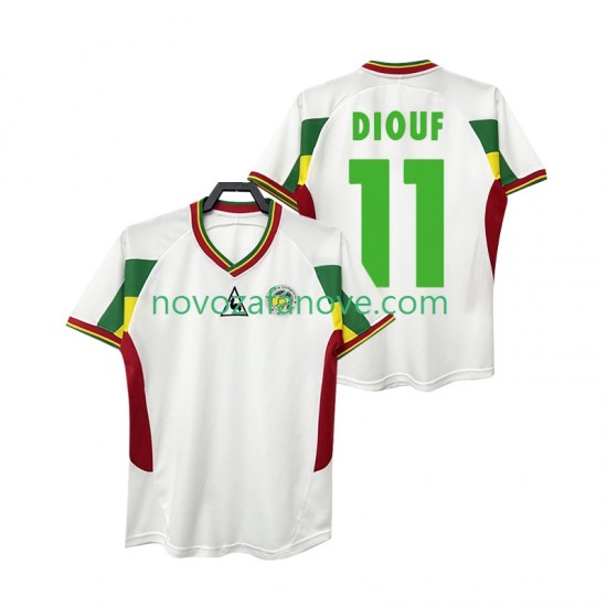 Nogometni Dres Senegal DIOUF 11 Retro Muški Domaći 2002 Kratkih Rukava