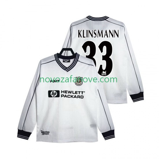 Nogometni Dres Tottenham Hotspur KLINSMANN 33 1997 Retro Muški Domaći 1999 Dugim Rukavima