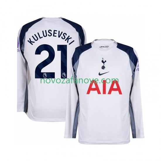 Nogometni Dres Tottenham Hotspur Kulusevski 21 Muški Domaći 2025-2026 Dugim Rukavima