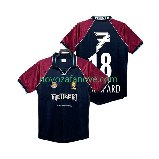 Nogometni Dres West Ham United LAMPARD 18 Iron Maiden Retro Muški Domaći 1999 Kratkih Rukava