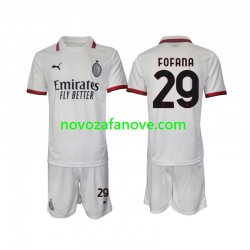 Nogometni Dres AC Milan Fofana 29 Dječji Gostujući 2024-2025 Kratkih Rukava