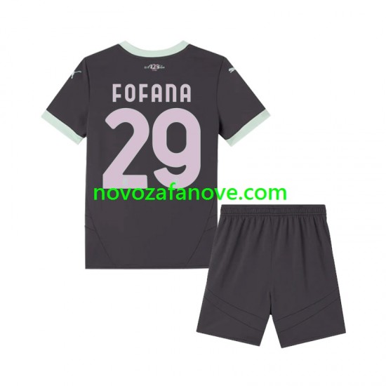 Nogometni Dres AC Milan Fofana 29 Dječji Treći 2024-2025 Kratkih Rukava