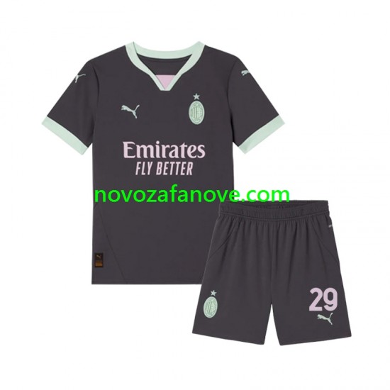 Nogometni Dres AC Milan Fofana 29 Dječji Treći 2024-2025 Kratkih Rukava
