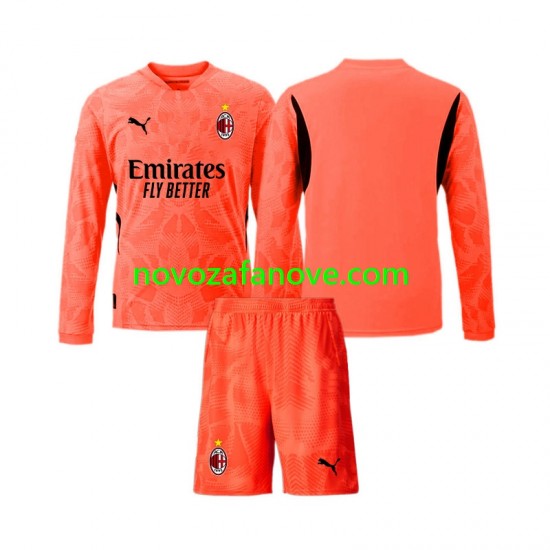 Nogometni Dres AC Milan Golmanski Dječji Četvrti 2024-2025 Dugim Rukavima