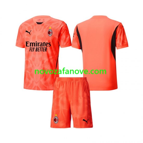 Nogometni Dres AC Milan Golmanski Dječji Četvrti 2024-2025 Kratkih Rukava
