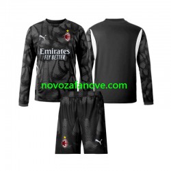 Nogometni Dres AC Milan Golmanski Dječji Domaći 2024-2025 Dugim Rukavima