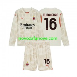 Nogometni Dres AC Milan Mike Maignan 16 Golmanski Dječji Treći 2024-2025 Dugim Rukavima