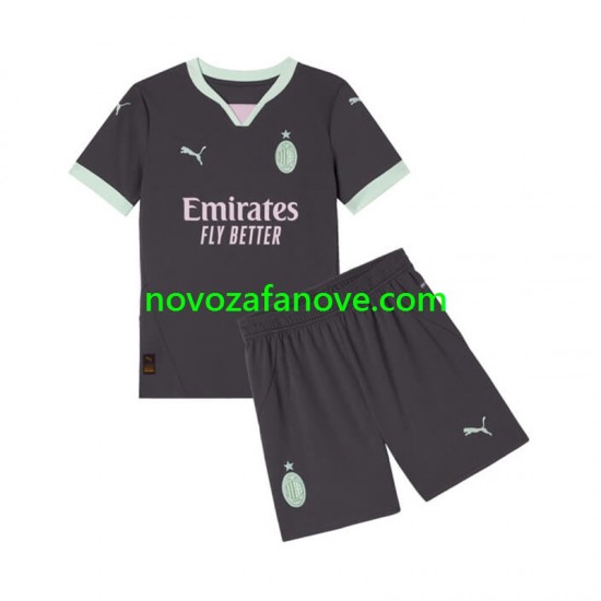 Nogometni Dres AC Milan Dječji Treći 2024-2025 Kratkih Rukava