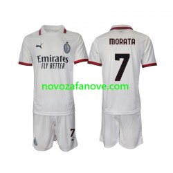 Nogometni Dres AC Milan Morata 7 Dječji Gostujući 2024-2025 Kratkih Rukava