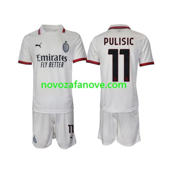 Nogometni Dres AC Milan Pulisic 11 Dječji Gostujući 2024-2025 Kratkih Rukava