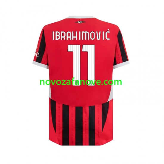 Nogometni Dres AC Milan Ibrahimović 11 Muški Domaći 2024-2025 Kratkih Rukava