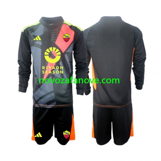 Nogometni Dres Roma Golmanski Dječji Domaći 2024-2025 Dugim Rukavima