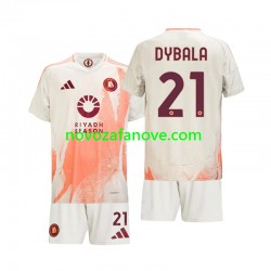 Nogometni Dres Roma Paulo Dybala 21 Dječji Gostujući 2024-2025 Kratkih Rukava