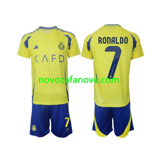Nogometni Dres Al Nassr Cristiano Ronaldo 7 Dječji Domaći 2024-2025 Kratkih Rukava