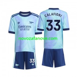 Nogometni Dres Arsenal Calafiori 33 Dječji Treći 2024-2025 Kratkih Rukava