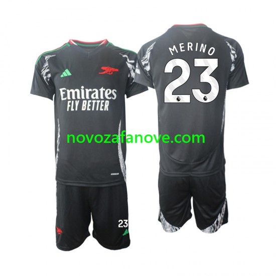 Nogometni Dres Arsenal Merino 23 Dječji Gostujući 2024-2025 Kratkih Rukava