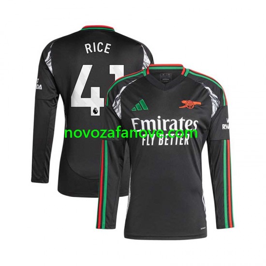 Nogometni Dres Arsenal Rice 41 Muški Gostujući 2024-2025 Dugim Rukavima