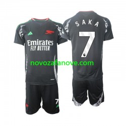 Nogometni Dres Arsenal Saka 7 Dječji Gostujući 2024-2025 Kratkih Rukava