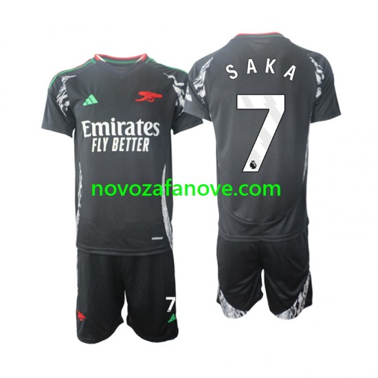 Nogometni Dres Arsenal Saka 7 Dječji Gostujući 2024-2025 Kratkih Rukava