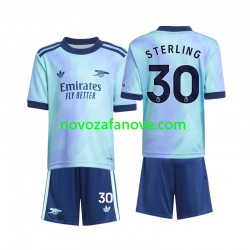 Nogometni Dres Arsenal Sterling 30 Dječji Treći 2024-2025 Kratkih Rukava