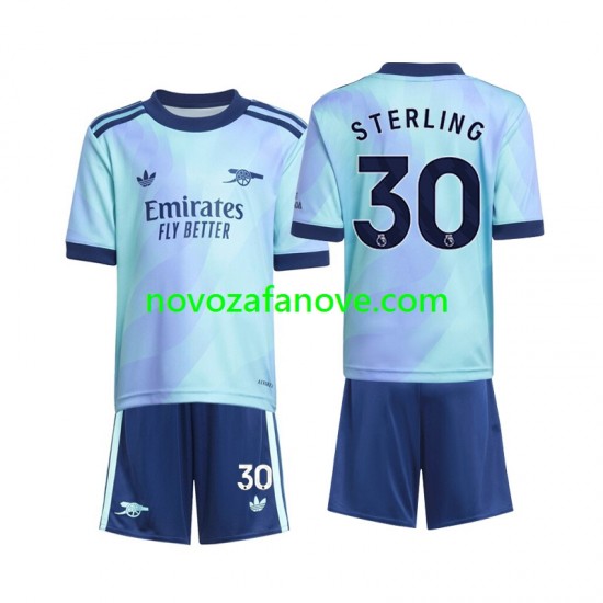 Nogometni Dres Arsenal Sterling 30 Dječji Treći 2024-2025 Kratkih Rukava