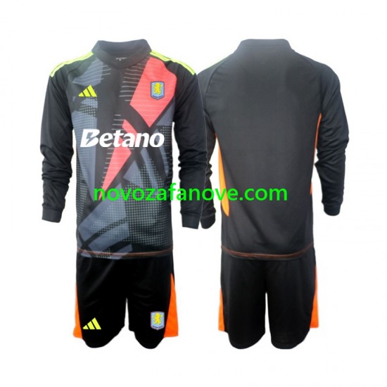 Nogometni Dres Aston Villa Golmanski Dječji Domaći 2024-2025 Dugim Rukavima