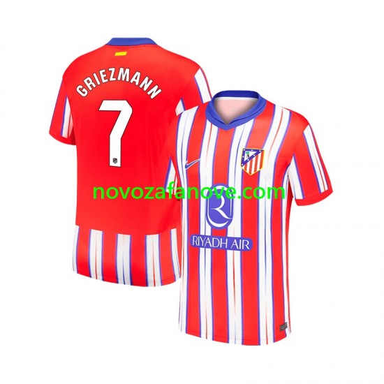 Nogometni Dres Atlético Madrid Antoine Griezmann 7 Muški Domaći 2024-2025 Kratkih Rukava