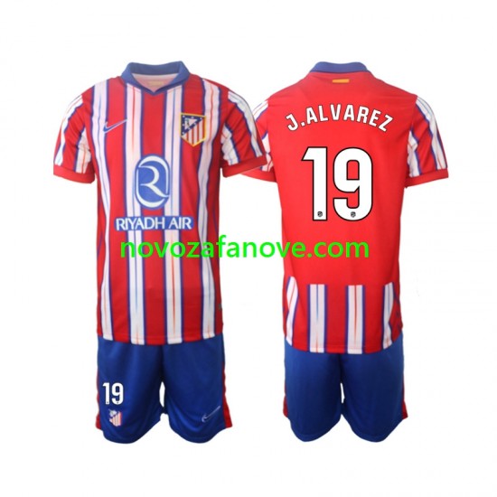 Nogometni Dres Atlético Madrid J.Alvarez 19 Dječji Domaći 2024-2025 Kratkih Rukava