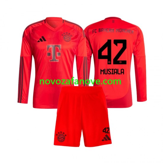 Nogometni Dres FC Bayern München Jamal Musiala 42 Dječji Domaći 2024-2025 Dugim Rukavima