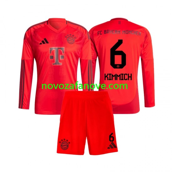 Nogometni Dres FC Bayern München Joshua Kimmich 6 Dječji Domaći 2024-2025 Dugim Rukavima