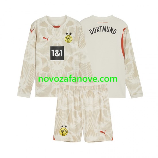 Nogometni Dres Borussia Dortmund Golmanski Dječji Domaći 2024-2025 Dugim Rukavima