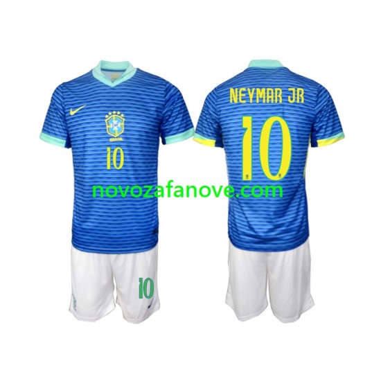 Nogometni Dres Brazil Neymar JR 10 Dječji Gostujući 2024 Kratkih Rukava