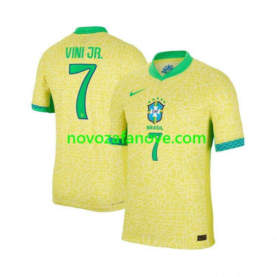 Nogometni Dres Brazil VINI JR 7 Muški Domaći 2024 Kratkih Rukava