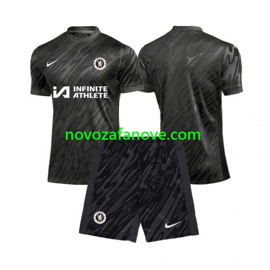 Nogometni Dres Chelsea Golmanski Dječji Gostujući 2024-2025 Kratkih Rukava