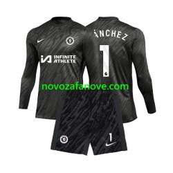Nogometni Dres Chelsea Robert Sanchez 1 Golmanski Dječji Gostujući 2024-2025 Dugim Rukavima