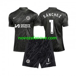 Nogometni Dres Chelsea Robert Sanchez 1 Golmanski Dječji Gostujući 2024-2025 Kratkih Rukava