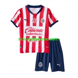 Nogometni Dres Deportivo Guadalajara Dječji Domaći 2024-2025 Kratkih Rukava