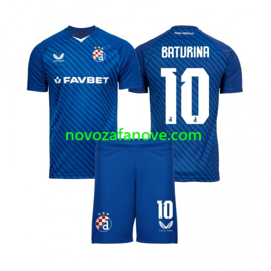 Nogometni Dres GNK Dinamo Zagreb Martin Baturina 10 Dječji Domaći 2024-2025 Kratkih Rukava