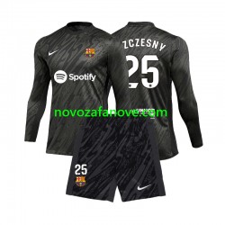 Nogometni Dres FC Barcelona Wojciech Szczesny 25 Golmanski Dječji Gostujući 2024-2025 Dugim Rukavima