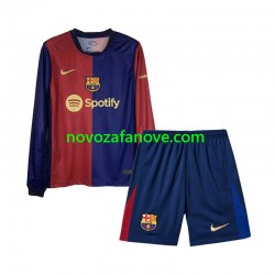 Nogometni Dres FC Barcelona Dječji Domaći 2024-2025 Dugim Rukavima