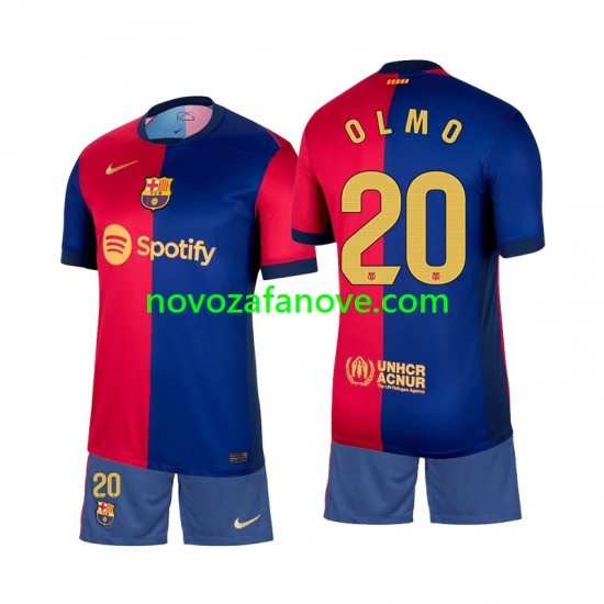Nogometni Dres FC Barcelona Olmo 20 Dječji Domaći 2024-2025 Kratkih Rukava