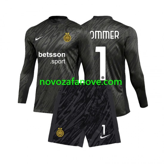 Nogometni Dres Inter Milan Yann Sommer 1 Golmanski Dječji Treći 2024-2025 Dugim Rukavima