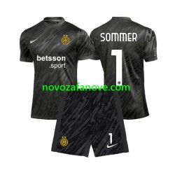 Nogometni Dres Inter Milan Yann Sommer 1 Golmanski Dječji Treći 2024-2025 Kratkih Rukava