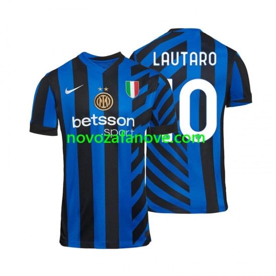Nogometni Dres Inter Milan Lautaro 10 Muški Domaći 2024-2025 Kratkih Rukava