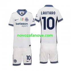 Nogometni Dres Inter Milan Lautaro 10 Dječji Gostujući 2024-2025 Kratkih Rukava