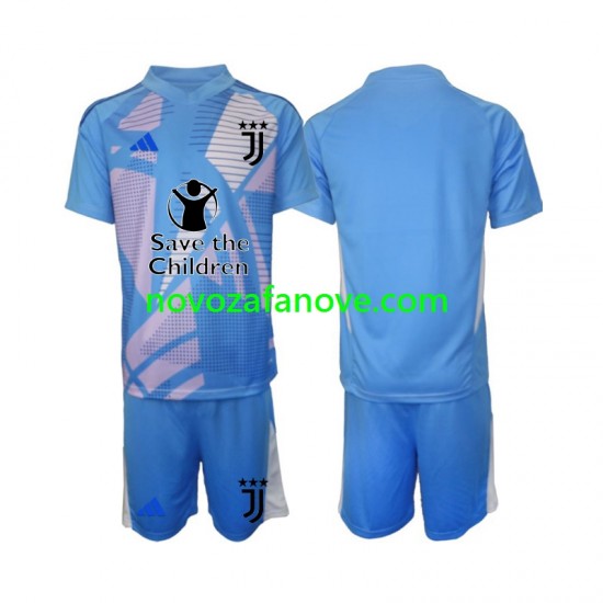 Nogometni Dres Juventus Golmanski Dječji Domaći 2024-2025 Kratkih Rukava
